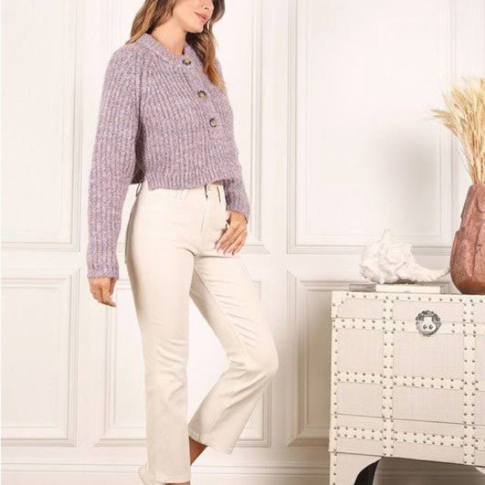 Lilou Melange Multicolor Purple Sweater size L NWT‎ in packaging - Picture 2 of 6